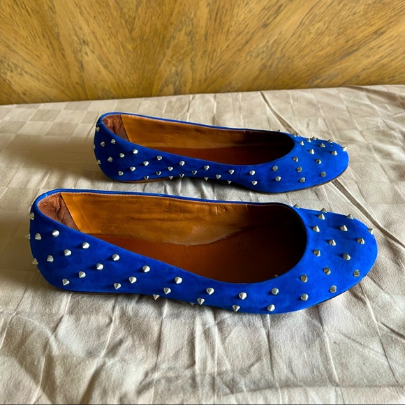 SCHUTZ Periwinkle Blue Studded Ballet Leather M Flats Size US 9 - Picture 9 of 11